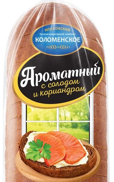 Хлеб Ароматный Коломенское с ржаным солодом и кориандром, нарезка