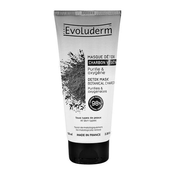 Маска для лица Evoluderm с древесным углем детокс эффект 100 мл