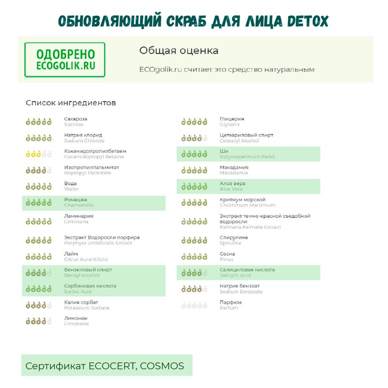 

Скраб для лица We are the Planet Detox обновляющий 100 мл