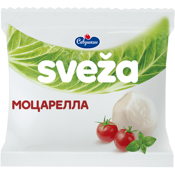 Сыр мягкий Свежа Моцарелла 45% 1 шарик 100г в заливке 250г 