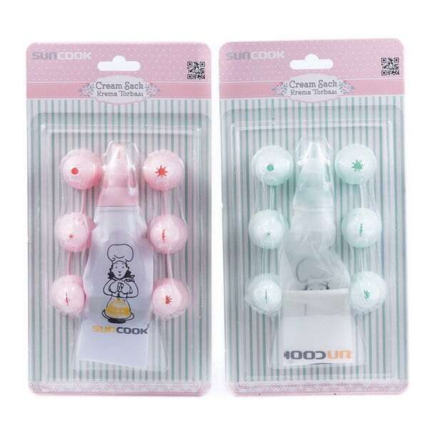 МЕШОК КОНДИТЕРСКИЙ пластмассовый с насадками 6 шт. (арт. SC-260, код 622602) No name