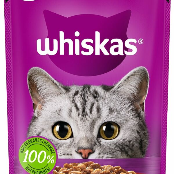 Корм для взрослых кошек Whiskas Рагу с говядиной и ягнёнком