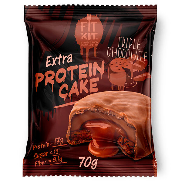 FIT KIT Extra Protein Cake тройной шоколад, 70 г