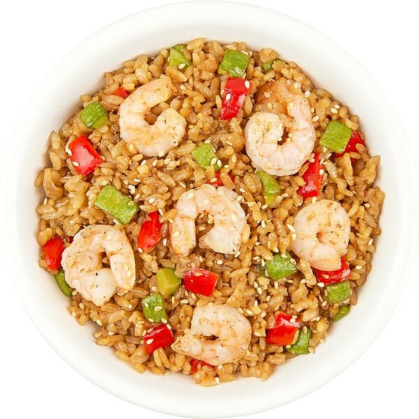 Рис жаренный Шеф Перекресток с креветками ваннамей по-Азиатски 250г