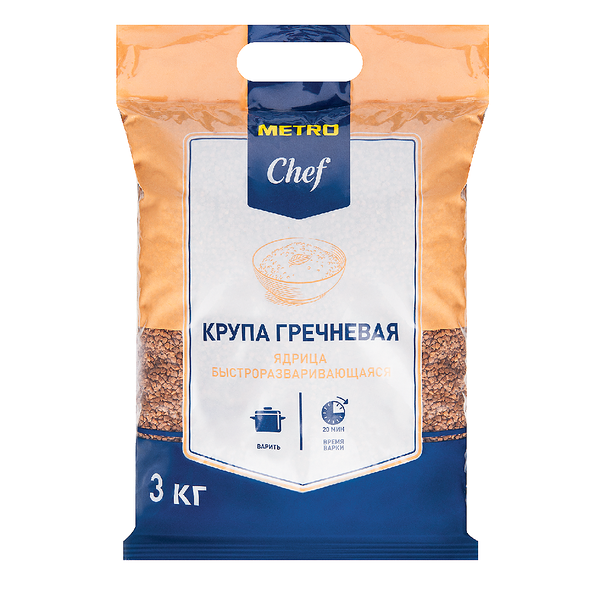Крупа гречневая быстроразваривающаяся ТМ METRO Chef (МЕТРО Шеф)