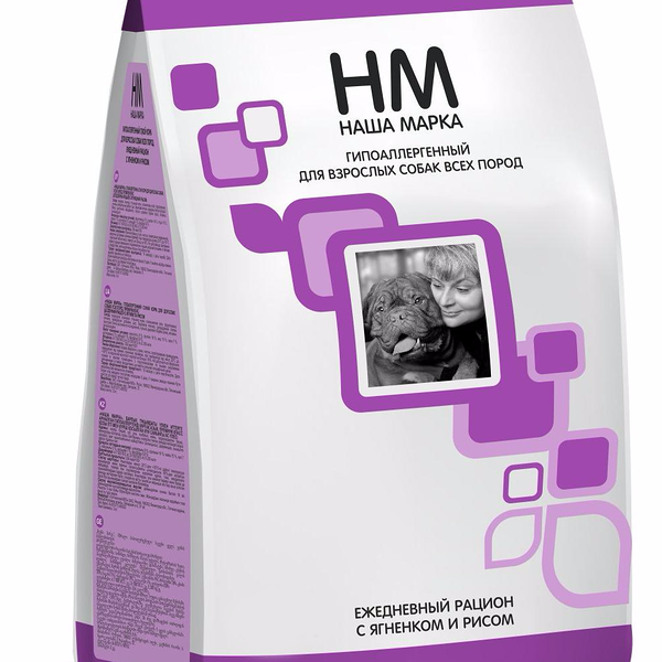 Сухой корм Наша Марка для взрослых собак всех пород гипоаллергенный с мясом ягненка и рисом 3кг