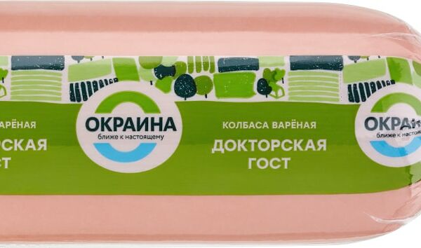 Колбаса Окраина Докторская вареная 0.5-0.7кг