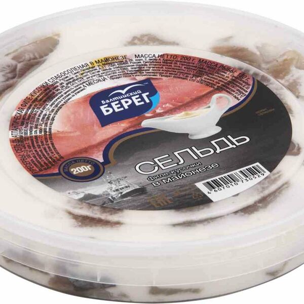 Сельдь Балтийский берег филе-кусочки в майонезе