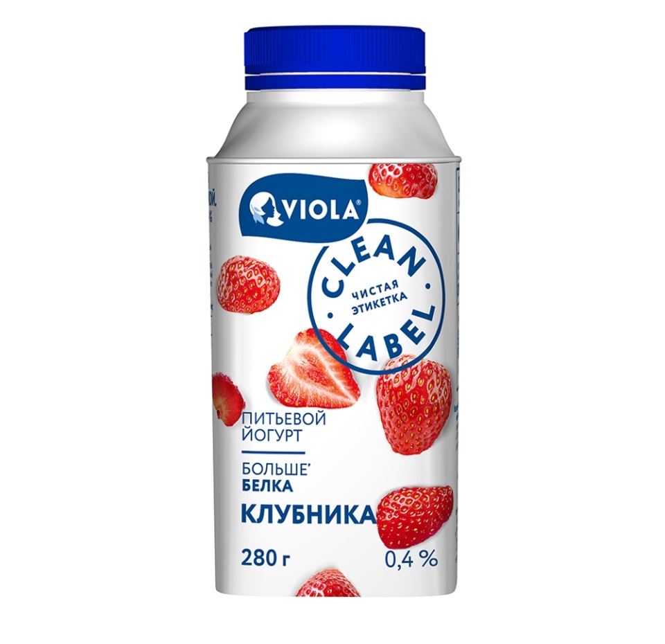 

Йогурт питьевой Viola Clean label клубника 0.4%, 280 г
