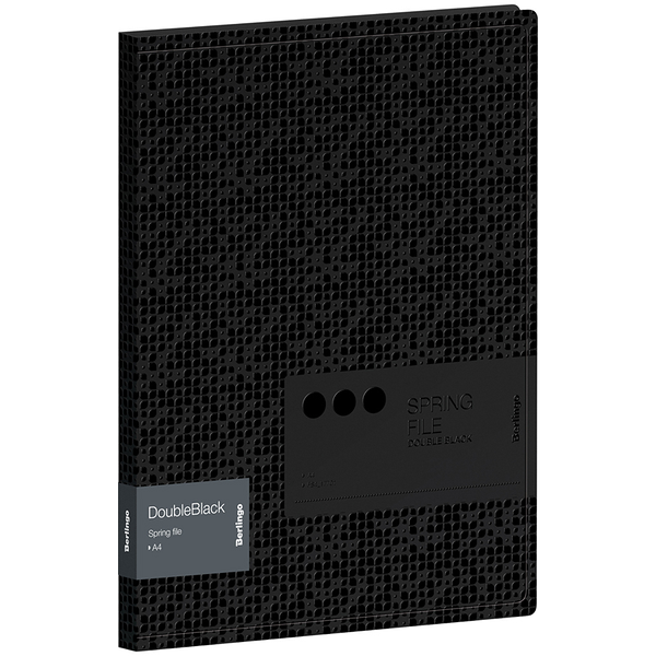 Папка Berlingo Double Black с пружинным скоросшивателем 600 мкм, 17 мм