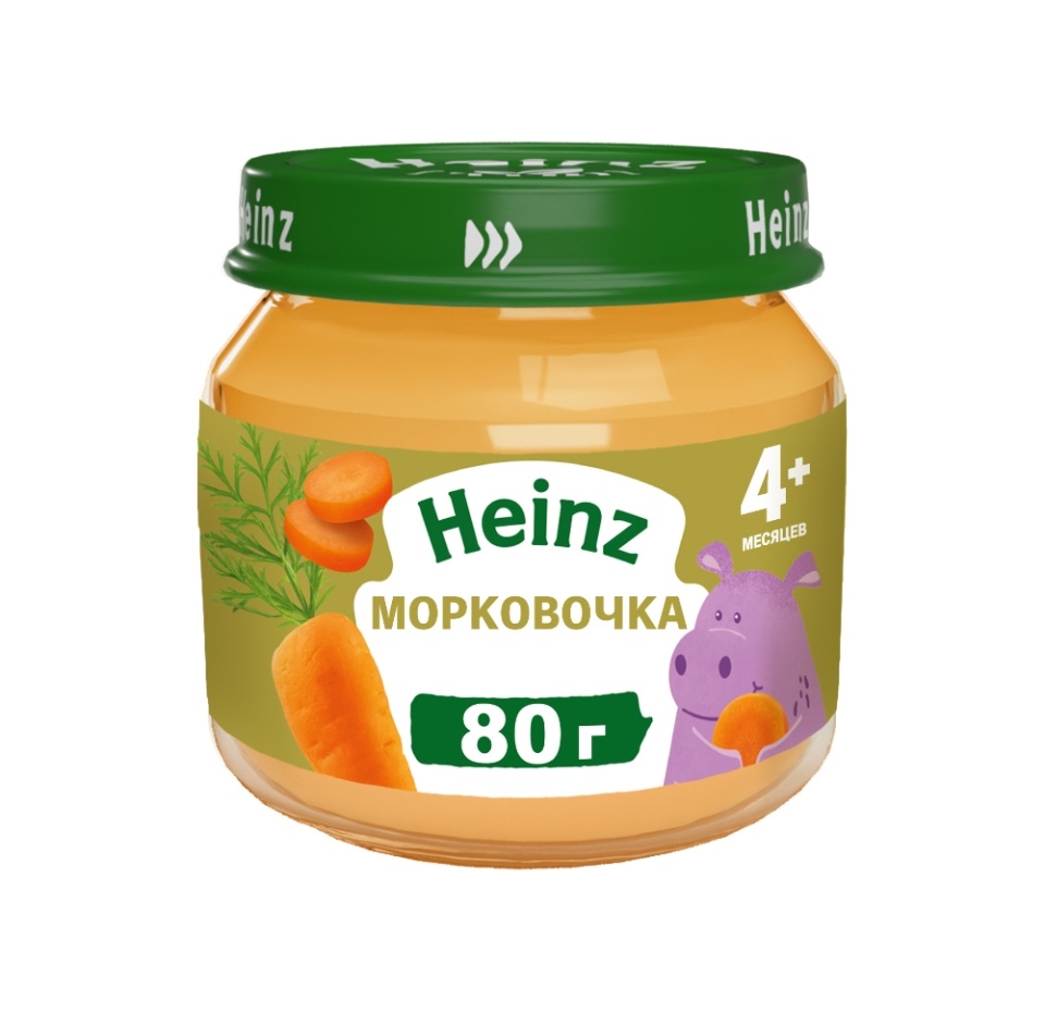 

Пюре Heinz из моркови с 4 месяцев 80г