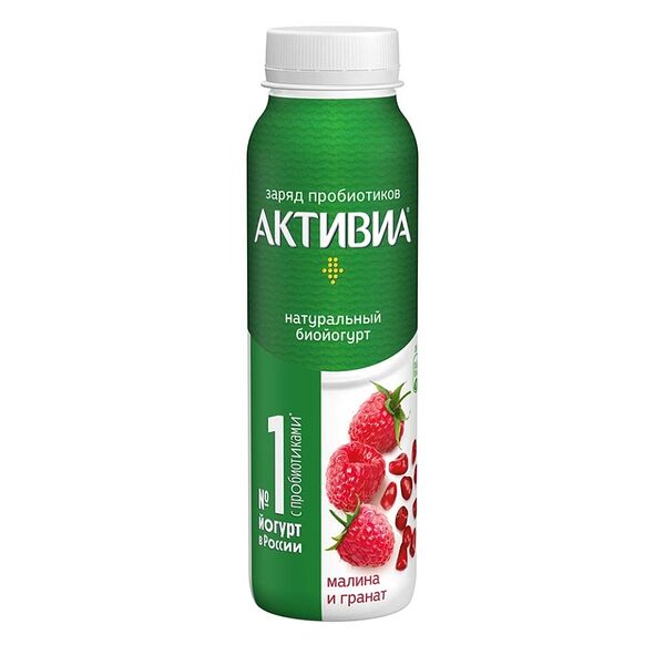 Биойогурт Актибио питьевой малина гранат 1.5% 260г