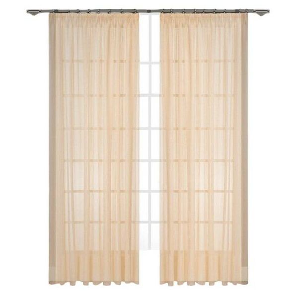 Гардина Эмилия, 300х270 см, шампань, полиэстер, на шторной ленте