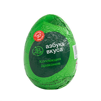 Шоколадное яйцо с сюрпризом, «Азбука вкуса», 20 г, Россия