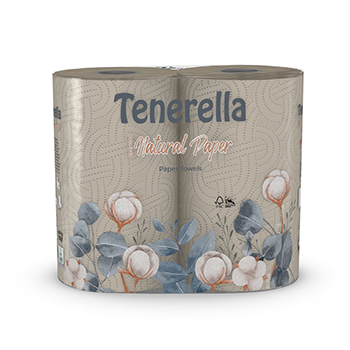 

Полотенца бумажные трёхслойные, Tenerella, 80 листов, 2 рулона, Италия
