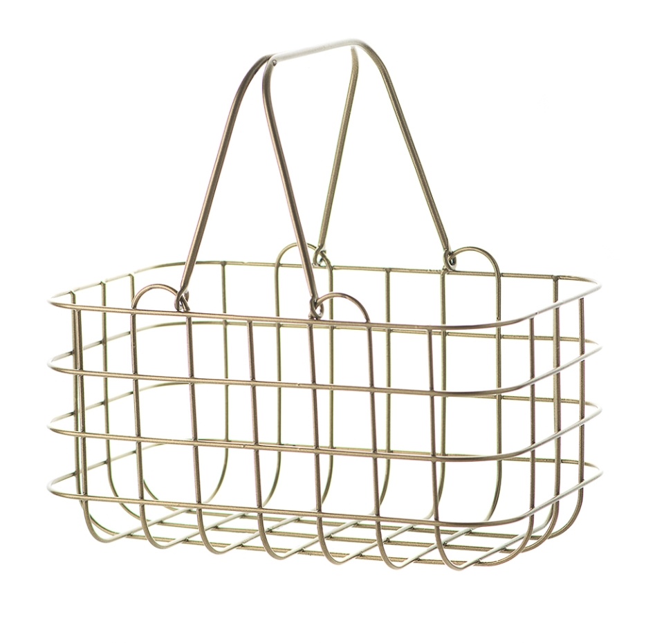 

Корзина металлическая размер S (240 х 150 х 120) золото Азбука Вкуса, Россия