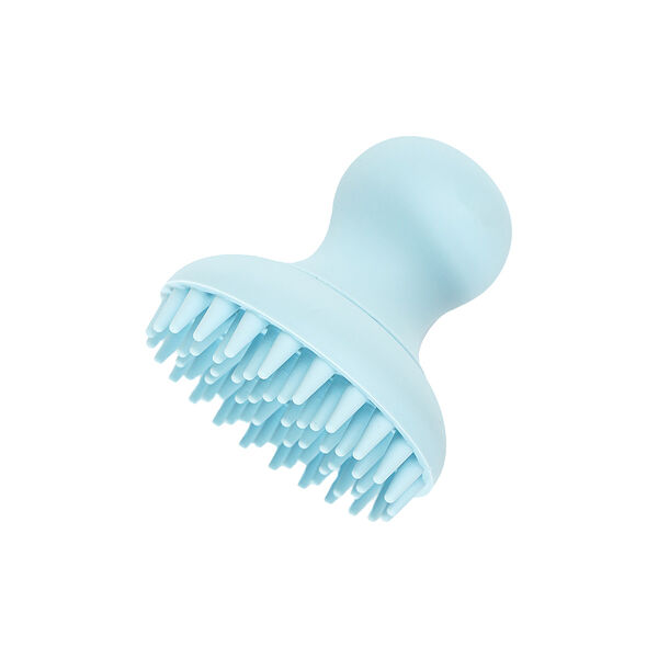 Массажная щетка Zooone для мытья животных с дозатором шампуня силиконовая (Синяя)