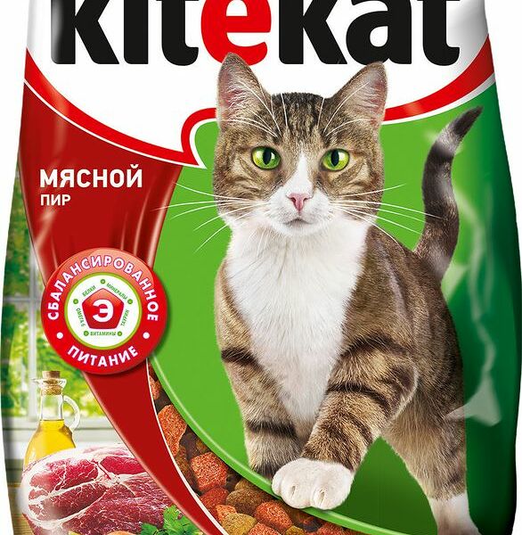 Kitekat сухой корм для кошек Мясо