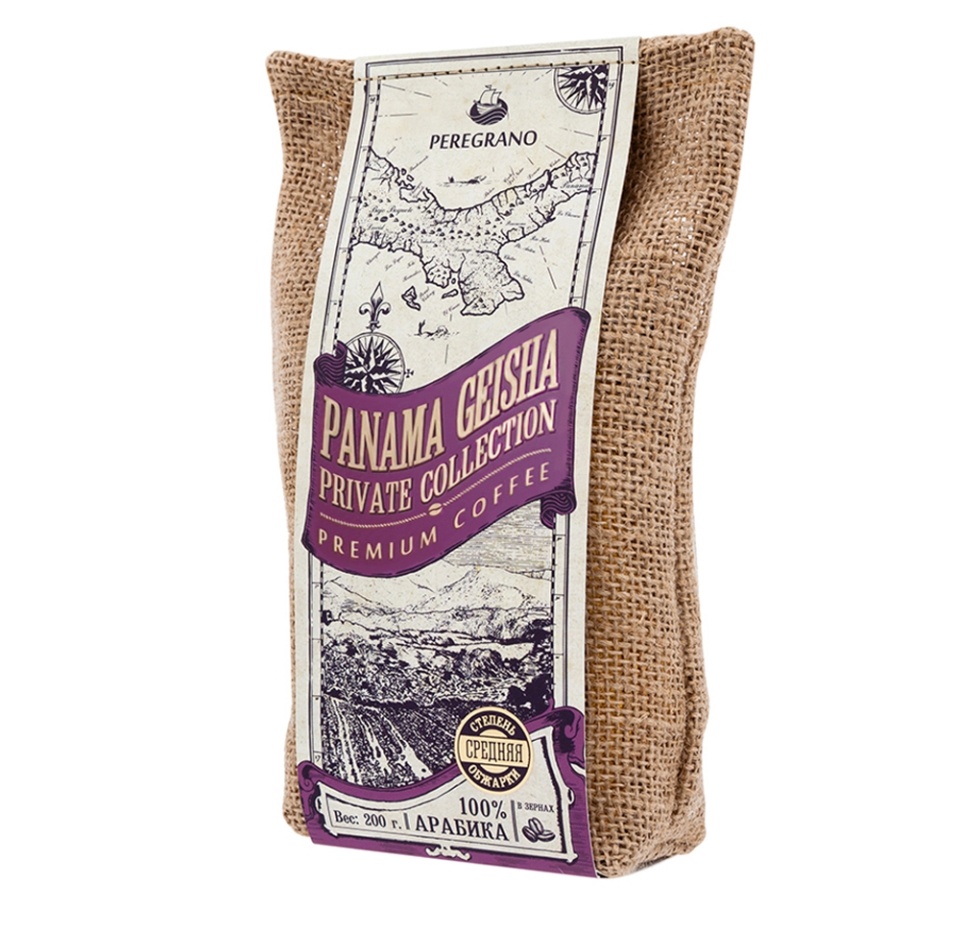 

Кофе в зернах Peregrano Panama Geisha Private Collection 200 г в мешочке Россия