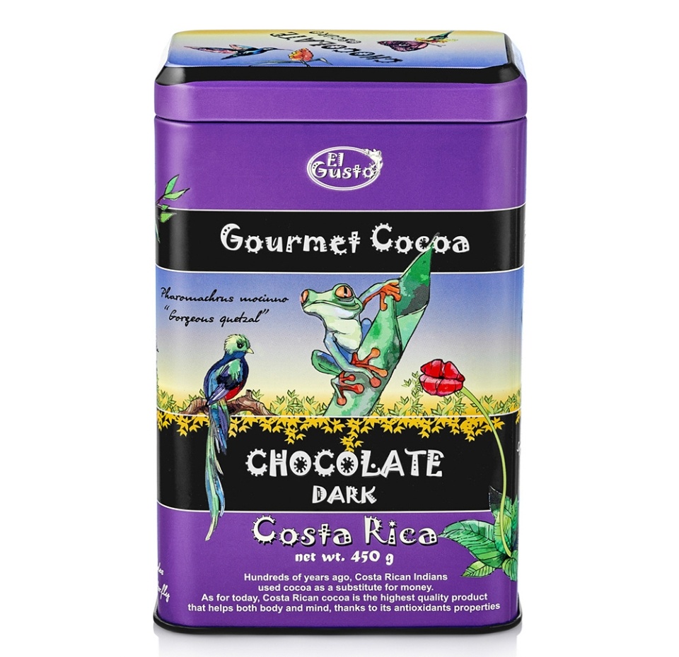 

Какао El Gusto gourmet cocoa chocolate dark 450 г, Коста-Рика