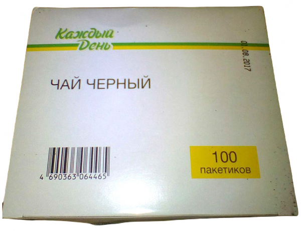 Чай черный Каждый день в пакетиках, 100х2 г