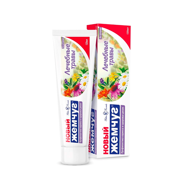 Зубная паста Новый Жемчуг Лечебные Травы, 125 мл