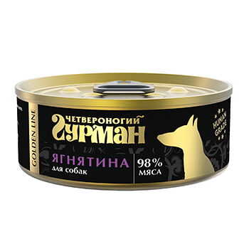 Корм для собак Четвероногий гурман Golden line Ягнятина в желе, 100г