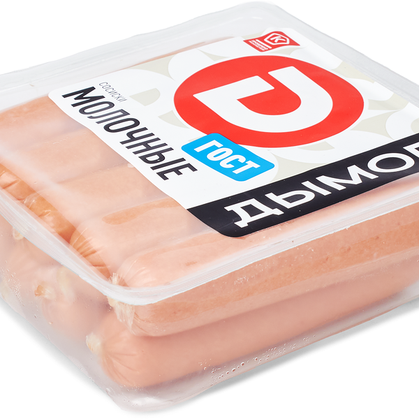 Сосиски молочные ТМ Дымов