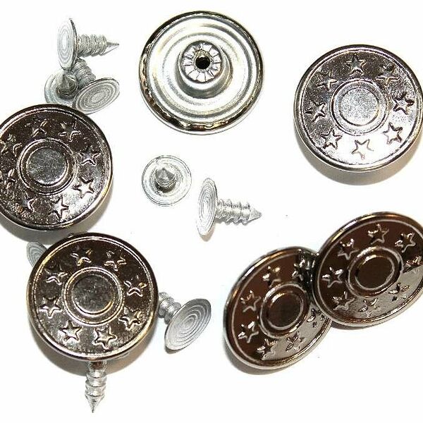 Пуговица джинсовая 17 мм 10 шт ТМ Дамское счастье