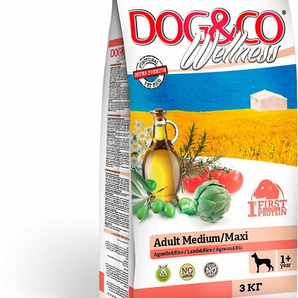 Wellness Dog&Co Adult Medium/Maxi корм для собак средних и крупных пород Баранина и рис
