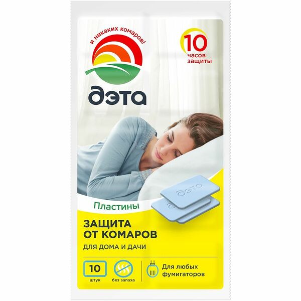 Пластины Дэта от летающих насекомых 10 шт