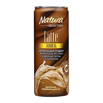 Напиток молочно-кофейный Natura Selection Latte ваниль стерилизованный 2,4%