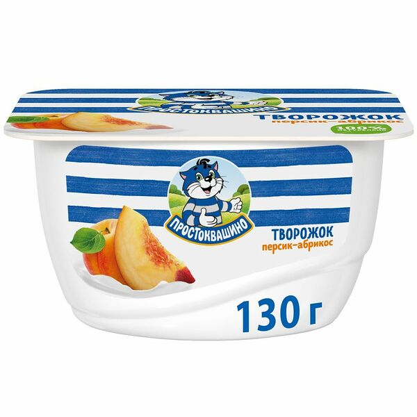 Творожок Простоквашино с персиком и абрикосом 3,6%