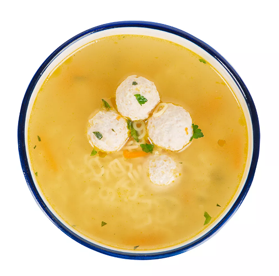 Суп с куриными фрикадельками, с пастой 