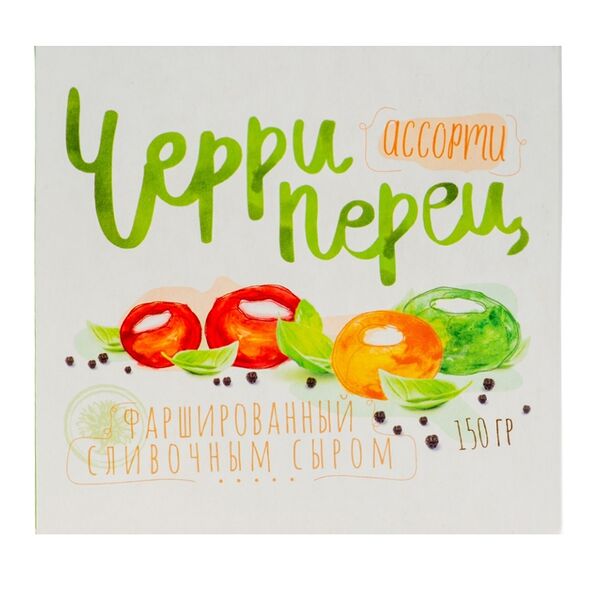 Ассорти перцев черри фаршированных со сливочным сыром
