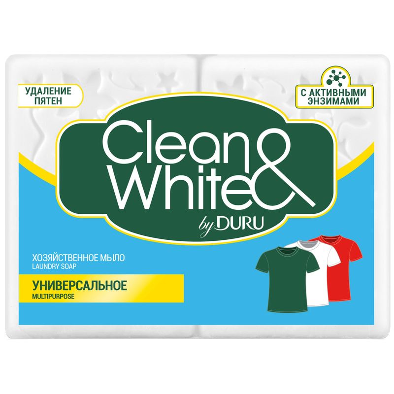 

Мыло хозяйственное Duru Clean&White Универсальное 120 г х 2 шт.