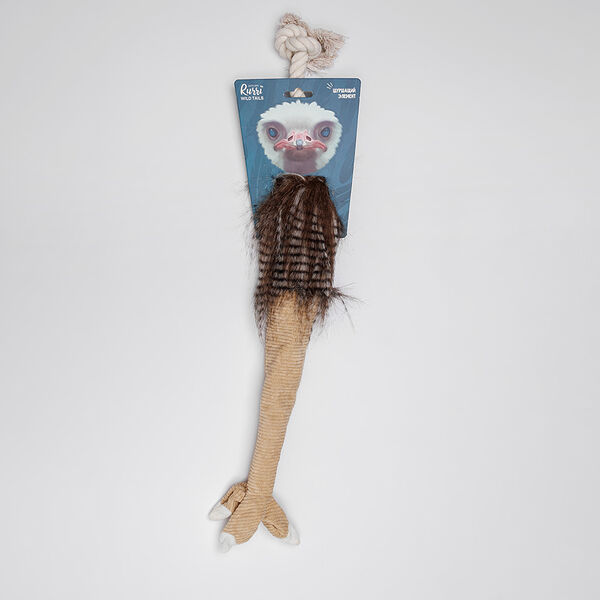 Игрушка с шуршащим элементом для собак Страусиная нога, 57х7х4 см