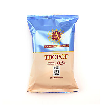 Творог А.РОСТАГРОКОМПЛЕКС обезжиренный, без змж 180 г