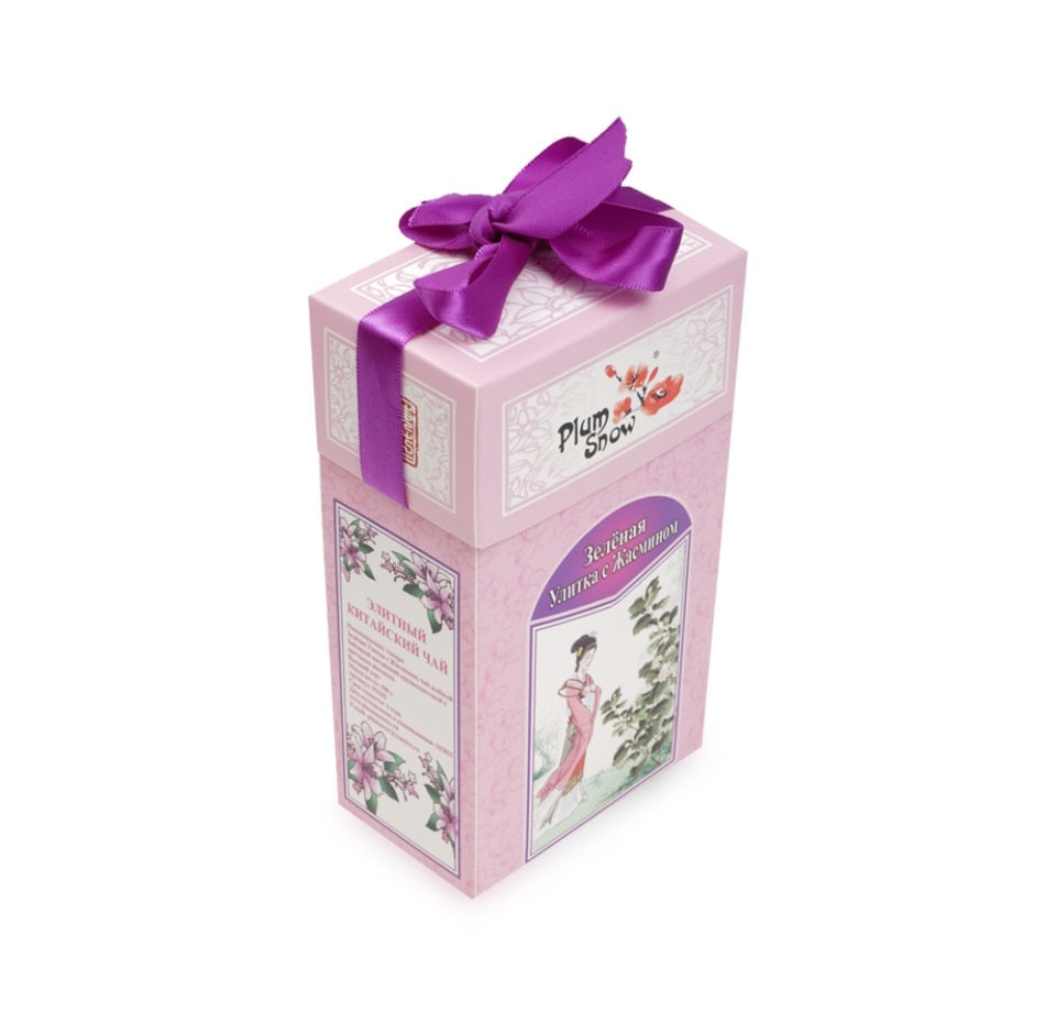 

Чай зеленый листовой Plum Snow Зелёная Улитка с жасмином 100 г