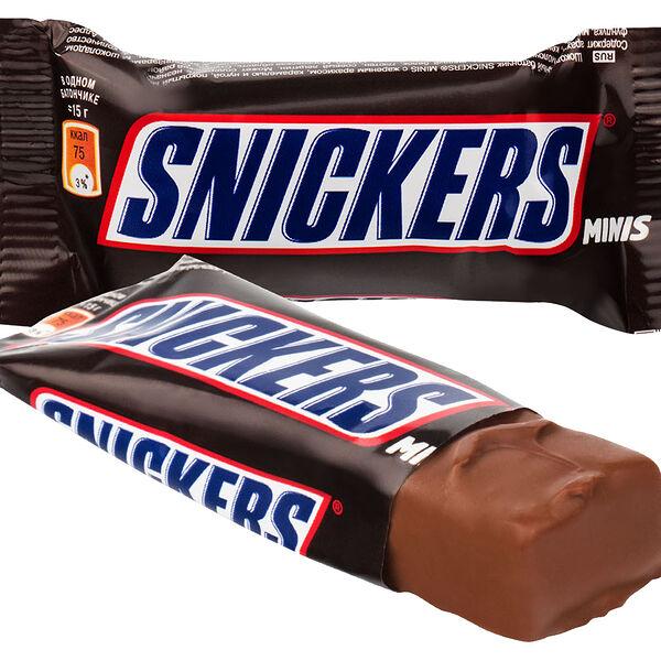 Конфеты SNICKERS minis покрыт.шок. minis bulk вес  Марс РОССИЯ