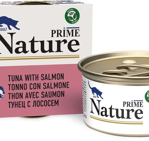 Корм для кошек PRIME NATURE курица с тунцом в бульоне банка 85г