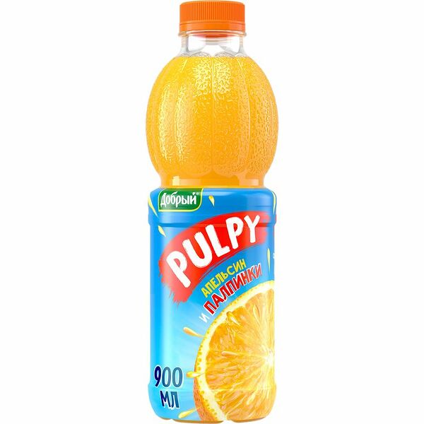 Напиток сокосодержащий Pulpy Апельсин, 900мл