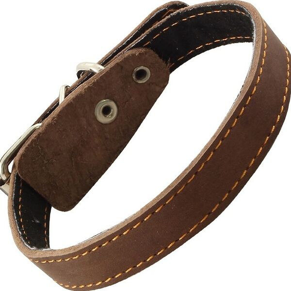 Гамма ошейник кожаный двойной 20мм*440мм