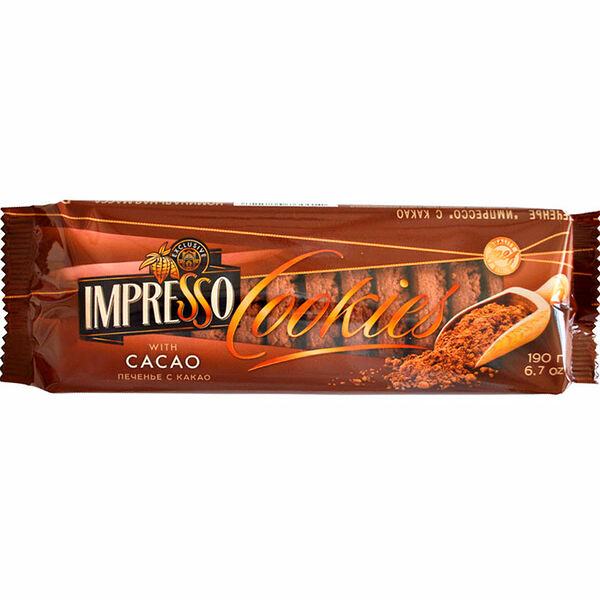 Печенье ИМПРЕССО с какао (флоу-пак) вес 190г Спартак
