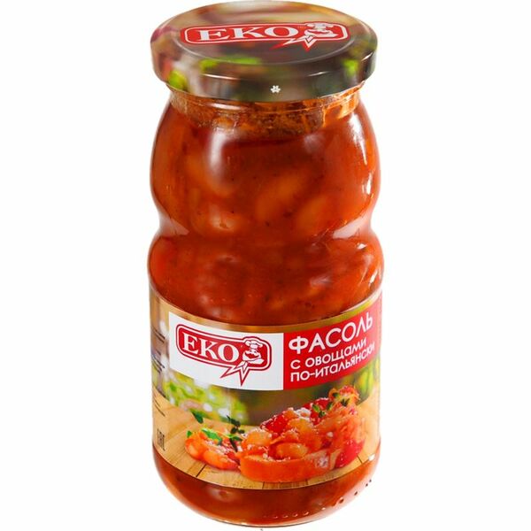 Фасоль Eko с овощами по-итальянски, 510г