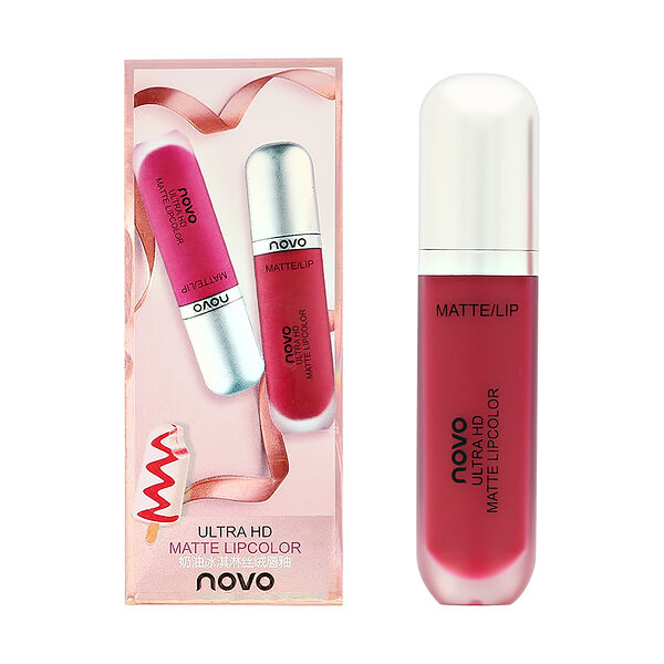 Помада для губ `NOVO` ULTRA HD MATTE LIPCOLOR матовая жидкая тон 04, 5.9 мл