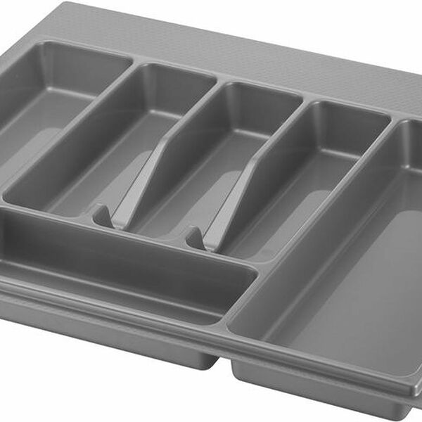 Лоток для столовых приборов Volpato, пластик, серый, 4,5 см x 54 см