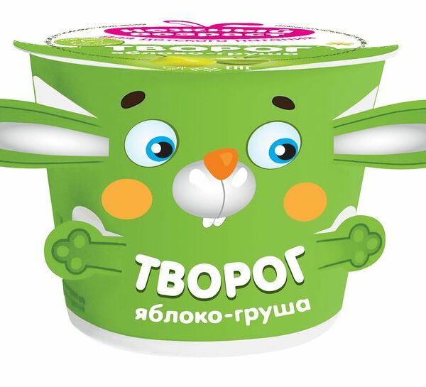 Творог Нежный возраст Нежный возраст яблоко-груша с 3 лет 4%, 100г