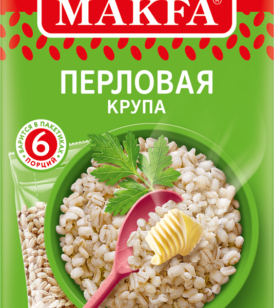 Крупа перловая Makfa в пакетиках для варки, 6 порций 400г