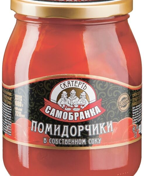 Томаты Скатерть-самобранка Помидорчики в собственном соку 720мл